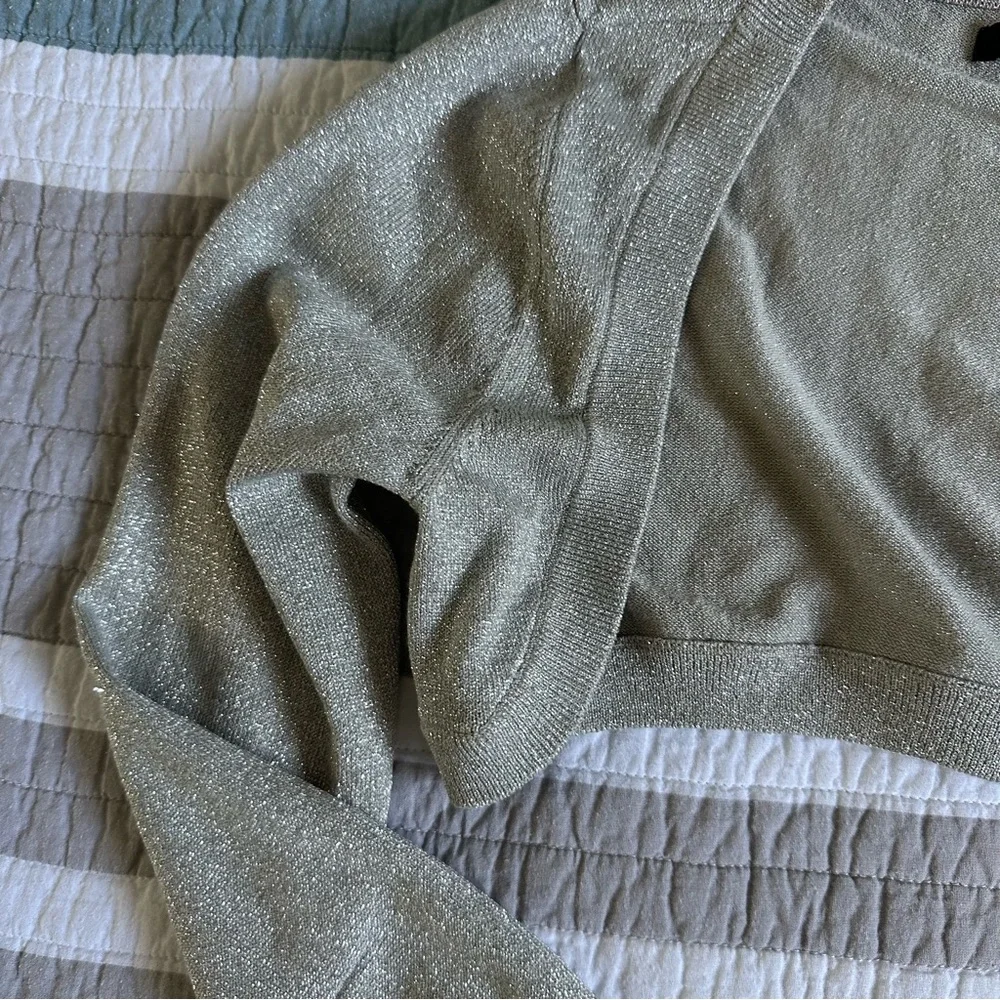 Express Vintage Y2K Silver Gray Bolero Top Cover Up S Crop